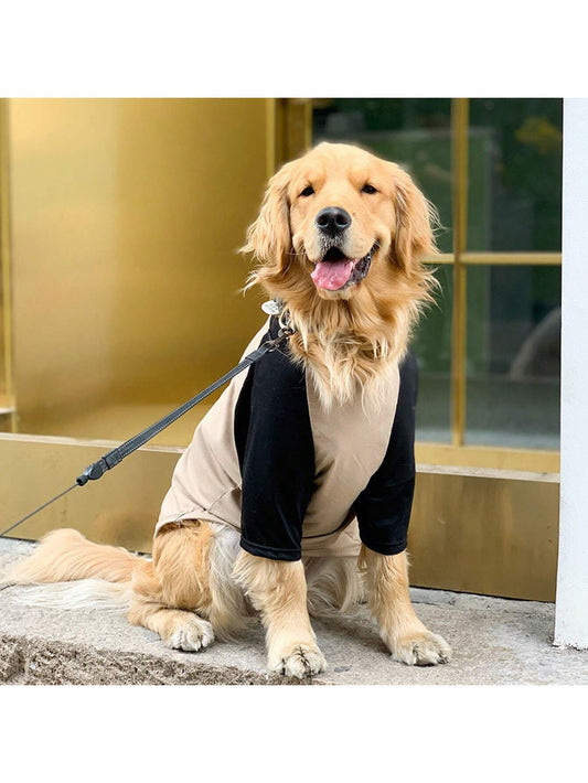 Keep your furry friend cool and shed-free this summer with our stylish black and coffee color spliced dog clothes. Made with high-quality material, these clothes will keep your pup comfortable and stylish while preventing excessive shedding. Perfect for any dog owner who wants to keep their pet cool and their home clean!