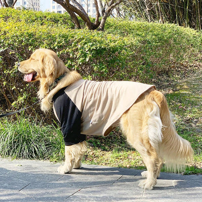 Stylish Black and Coffee Color Spliced Dog Clothes: Keep Your Pup Cool and Shed-Free This Summer