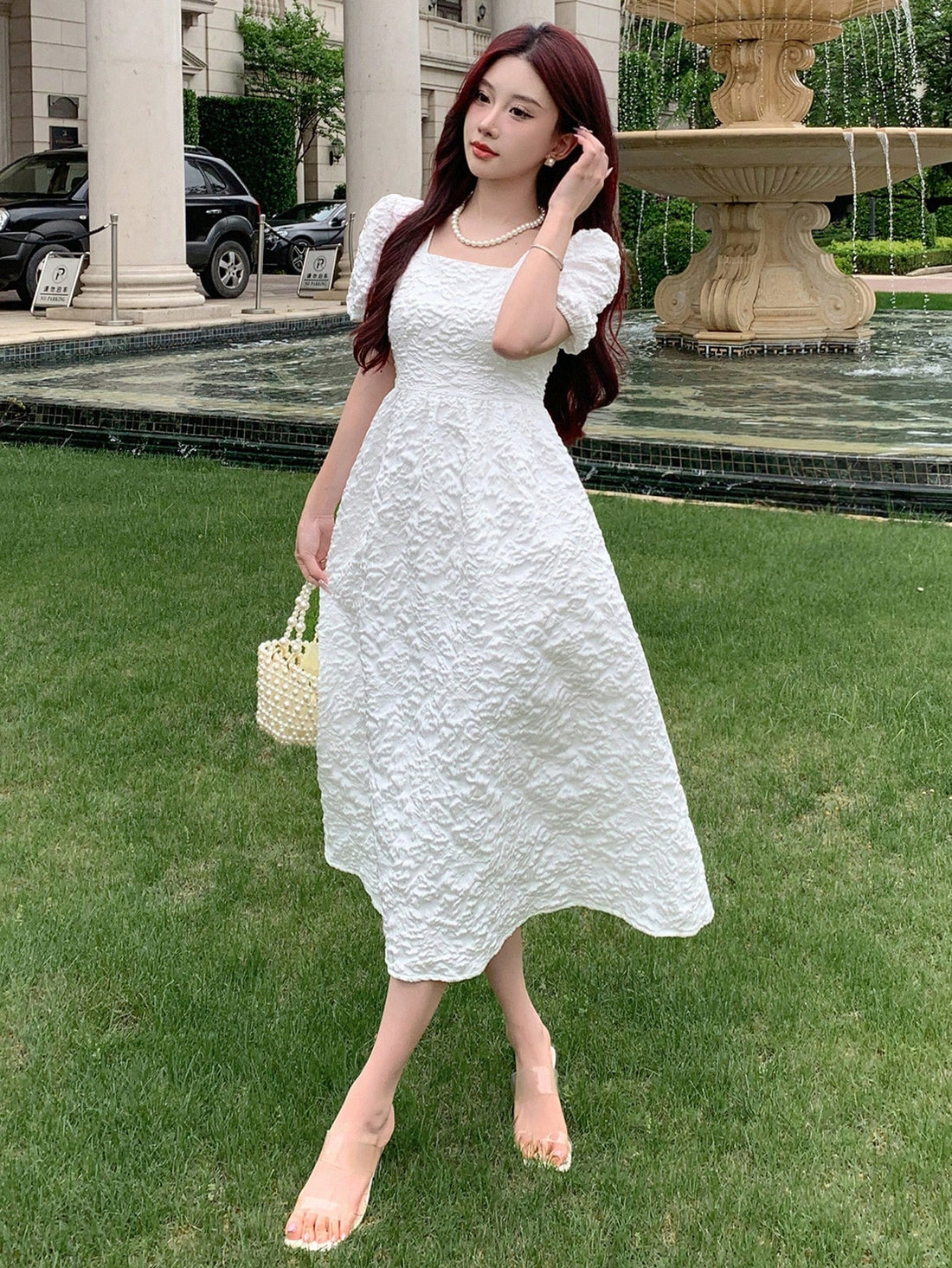Elevate your wardrobe with our Floral Dream dress. Made with a flattering square neck and short sleeves, this white dress is perfect for any occasion. With its feminine floral design, you'll turn heads while feeling comfortable and stylish. Made for the modern woman, let our dress be your dream come to life.