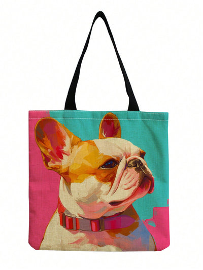 Expertly crafted and stylish, the Doggie Days Canvas Tote is the perfect accessory for all your travels. Made of durable canvas, this tote is both fashionable and fun, making it versatile for any occasion. Take it to the beach, on vacation, or use it for casual outings.
