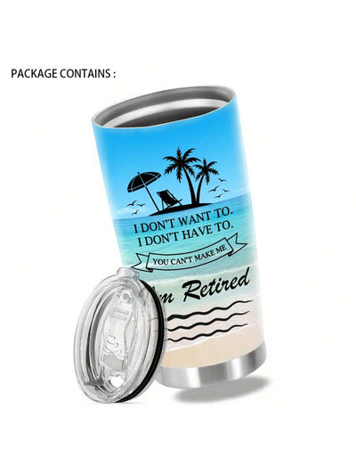 Happy Retirement Stainless Steel Coffee Tumbler - The Perfect Gift for Women!