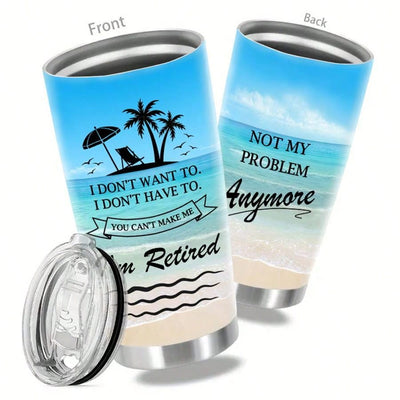 Happy Retirement Stainless Steel Coffee Tumbler - The Perfect Gift for Women!