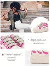 Pink Lace-Up Flame Platform Sneakers: Embrace Your Inner Punk Rock Sport Style