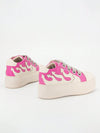 Pink Lace-Up Flame Platform Sneakers: Embrace Your Inner Punk Rock Sport Style