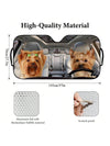 Keep Your Pup Cool: Two Yorkies Printed Car Windshield Sunshade for Pet Dogs