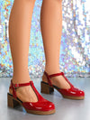 Step into Summer: High Heel Chunky Leather Shoes with Anti-Slip Platform