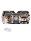 Adorable Akita Dog Windshield Sunshade - Perfect for Protecting Your Car and Adding Some Fun to Your Drive!