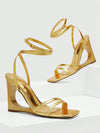 Glamorous Gold Ankle Strap Wedge Sandals: The Perfect Summer Vacation Shoes