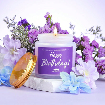 Royal Purple Birthday Gift Set for Her: Unique Happy Birthday Box for Women