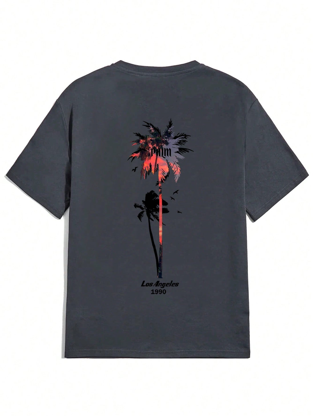 Experience the ultimate summer vibes with this stylish men's t-shirt. Featuring a playful palm tree print, this casual crew neck shirt will keep you cool and comfortable all season long. Embrace the laid-back vibes and add some fun to your wardrobe.