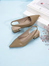 Chic and Comfortable: Pointed Toe Backless Pumps with Thick Heels