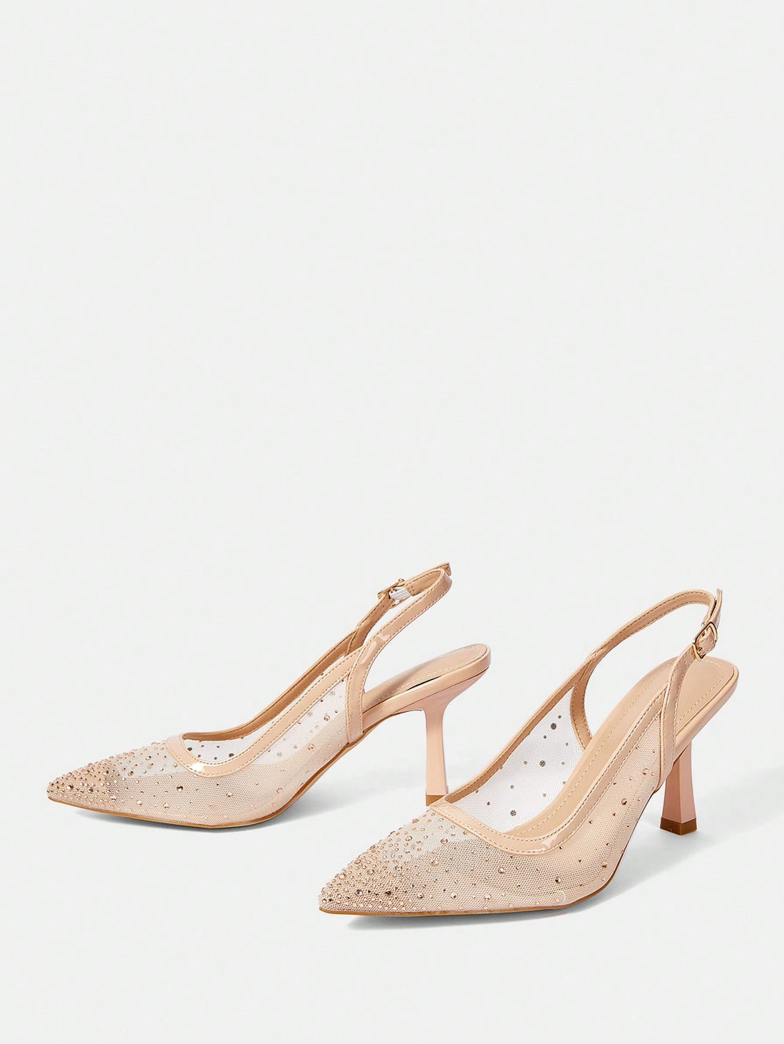 Upgrade your summer prom look with these Dazzling High Heel Mesh Ribbon Rhinestone Pointed Shoes. Designed with mesh ribbon and sparkling rhinestones, these heels will provide both style and comfort. Perfect for any formal occasion, these shoes are the ultimate choice for a glamorous and unforgettable night.