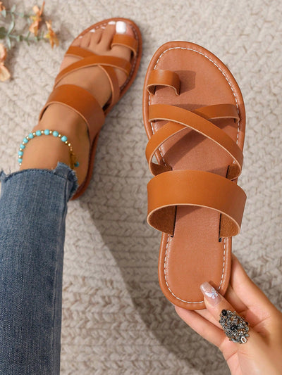 Summer Flat Sandals: Stay Stylish and Comfy with Open-Toe Cool Slippers