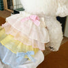 Pet Rainbow Hierarchical Suspender Skirt: Fashionable Apparel for Small Puppies and Cats