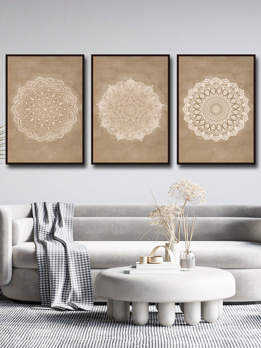 Boho Bliss: 3-Piece Canvas Poster Set for Modern Art Decor in Every Room