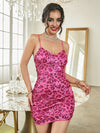 Glimmer and Glamour: Sequined Mesh Slim Fit Cami Dress