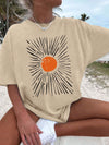 Women's Casual Sunny Graphic T-Shirt for Effortless Summer Style