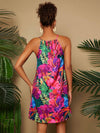 Boho Bliss: Halter Neck Backless Summer Dress for Women