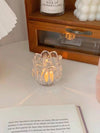 Stylish Tulip Glass Candle Holder Set with Tray Base