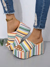 Chic and Comfy: Women's Wedge Heel Peep Toe Slippers - Perfect for Summer Parties