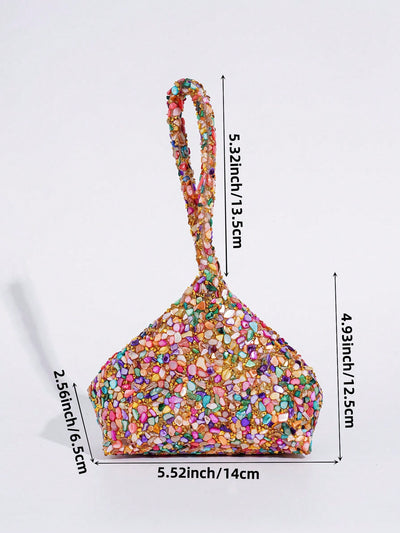 Shimmering Gemstone Glitter Handbag: The Ultimate Party Accessory for Stylish Women