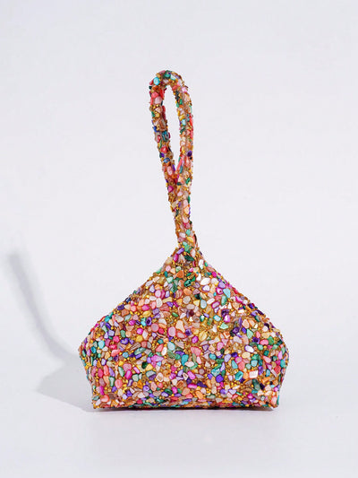 Shimmering Gemstone Glitter Handbag: The Ultimate Party Accessory for Stylish Women