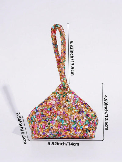 Shimmering Gemstone Glitter Handbag: The Ultimate Party Accessory for Stylish Women