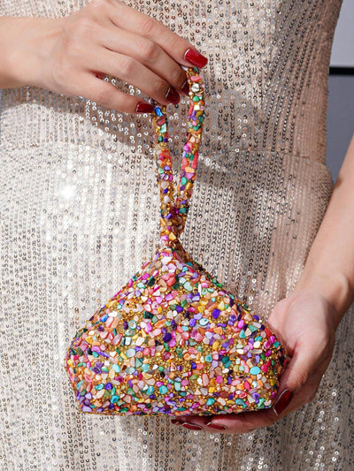 Shimmering Gemstone Glitter Handbag: The Ultimate Party Accessory for Stylish Women