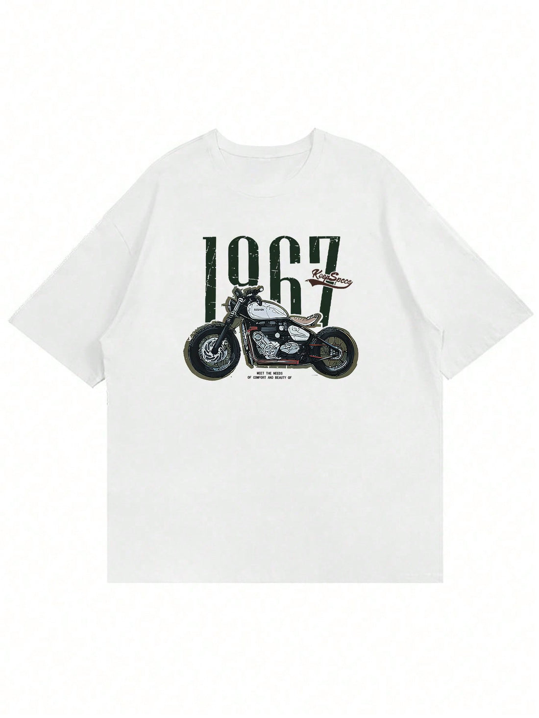 Unleash your inner rebel with our Rev Up Your Style: Men's Motorcycle Letter Graphic Tee. Made for the daring and stylish, this tee features bold, eye-catching motorcycle letter graphics that will make a statement wherever you go. Crafted with high-quality materials, it offers both comfort and style for any occasion. Rev up your wardrobe and turn heads with this must-have tee.