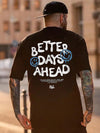 Graphic Drop Shoulder T-Shirt: Bold Slogan and Face Print