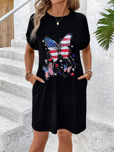 Show Your Patriotism in Style with Independence Day Printed Dress