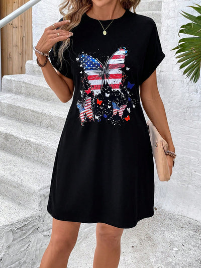 Show Your Patriotism in Style with Independence Day Printed Dress