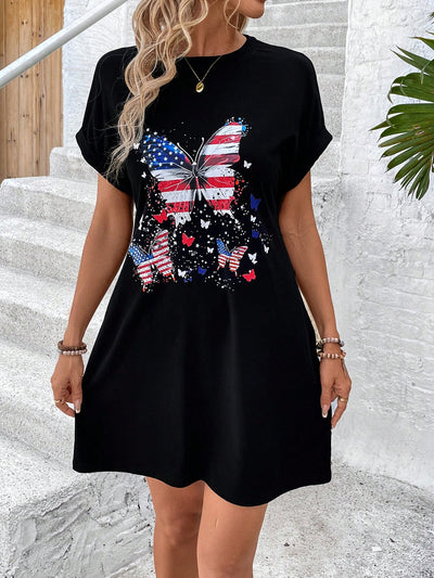 Show Your Patriotism in Style with Independence Day Printed Dress