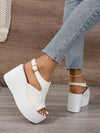 Summer Style: Women's Plus Size Waterproof Platform Wedge Sandals with Braided Straps