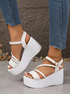 Summer Style: Women's Plus Size Waterproof Platform Wedge Sandals with Braided Straps