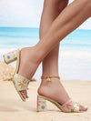 Embroidered Flower High Heeled Sandals: Step into Summer in Style