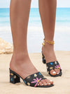 Embroidered Flower High Heeled Sandals: Step into Summer in Style