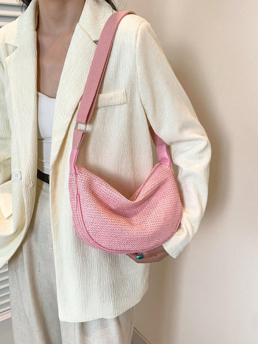 Chic Straw Crossbody Hobo Bag: Your Must-Have Accessory for Spring and Summer Adventures