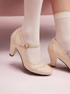 Chic Vintage Two-Tone High Heeled Pumps: Ideal for Summer, Graduation, and Prom!