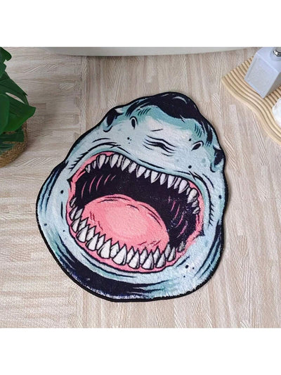 Shark Attack Bathroom Mat: Non-Slip, Machine Washable, and Fun Home Decor Piece