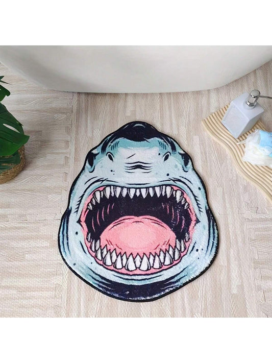 Shark Attack Bathroom Mat: Non-Slip, Machine Washable, and Fun Home Decor Piece