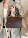 Retro Chic: Vintage Woven Texture Small Square Bag - Three-in-One Women's Shoulder Messenger Bag