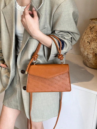 Retro Chic: Vintage Woven Texture Small Square Bag - Three-in-One Women's Shoulder Messenger Bag