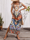 Retro Chic: Vacation Style Printed Dress for Leisure