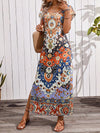 Retro Chic: Vacation Style Printed Dress for Leisure