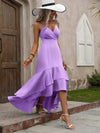 Effortlessly Chic: Women's Casual Ruffled Waist Drawstring Cami Dress