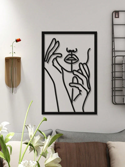 Abstract Female Figure Line Metal Art Wall Decor : A Romantic Touch for Your Home