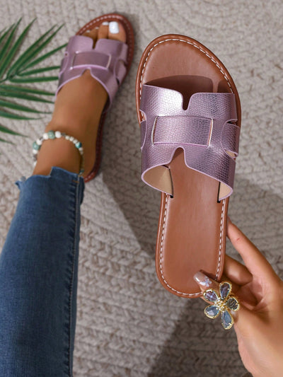 Summer Flat Sandals: Stay Stylish and Comfy with Open-Toe Cool Slippers