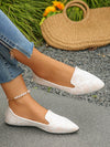 Elegant Butterfly Pattern Pointed Toe Flat Shoes - Lightweight Comfort for Daily Wear