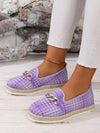 Stylish and Comfortable: Women's Rope Chain Thick-Soled Flat Shoes